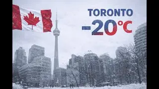 4K Walk through Toronto Downtown in stunning  winter scenery.