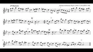 J.  S.  Bach, Two Bourr&eacute;es, alto recorder, Anna Disabato