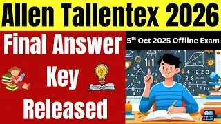 Tallentex 5 October 2025 Exam Final Answer Key Released | Check Your Scores Now