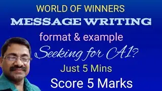 MESSAGE WRITING for students. Rules with Example