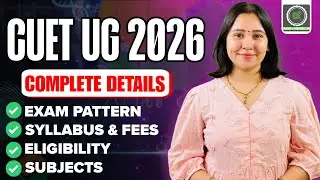 CUET UG 2026 Application Forms Out I NTA Official Notification I Forensic Science I Diksha Sharma