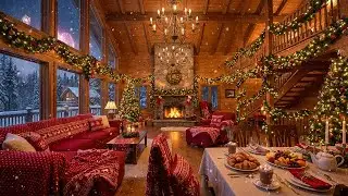 Peaceful Christmas Music with Fireplace Ambience 🎄 Instrumental Christmas Music🔥 Relaxing Music