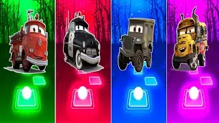 Fire Truck Eater🆚Two Mater Pixar Car Eater🆚Police Car Eater🆚Evil Car Eater 🎶Who Is Best? 🎵Tell We? 😍