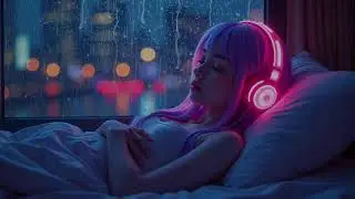 Sleep to Gentle Rain Sounds | Anime Girl Sleeping ASMR for Deep Relaxation