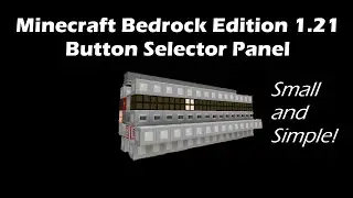 Minecraft Bedrock Button Selector Panel 1.21+