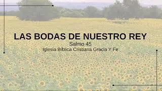 Las bodas de nuestro Rey / Salmo 45