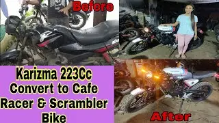 Karizma 223CC Convert to Cafe Racer & Scrambler Bike 2021|Custom @dirt-machinecustommotorcyc365
