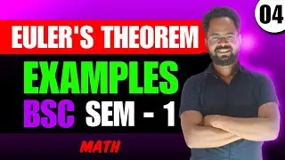 Euler Theorem related questions || BSC maths semester 1 exam ||