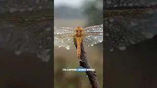 &lrm;Amber Meadowhawk Dragonfly in the Rain | Cinematic Macro 9:16 Wildlife Short