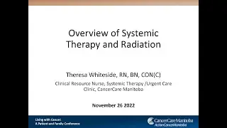 Overview of Systemic Therapy and Radiation