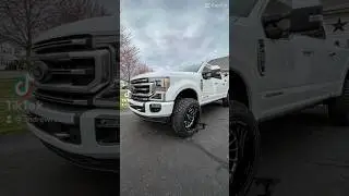 Powerstroke finally leveled with wheels! #2022ford #diesel #powerstroke #truck #ford