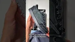 Unboxing: Travis Scott x Air Jordan 1 Low OG Black Phantom #review #unboxing #travisscott