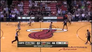 Greg Oden dunk on Tim Duncan (2014.01.26)