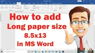 How to add long paper size in MS word? #Tech-cher Basic Tutorial #Long Paper size
