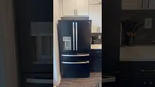 Satin Black Fridge Wrap&spades;️💫#home #appliance #atlanta