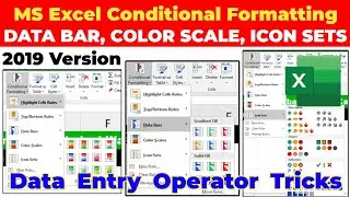 Conditional Formatting in MS Excel | Data Bar in excel| Color Scales in excel | Icon Sets in excel