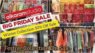 Alkaram Studio 50% Off Sale 2021//Big Friday Sale Unstitched Collection (1pc,2pc & 3pc)-