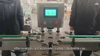Vacuum capping machine, The working process of the cap screwing machine for chili sauce bottles