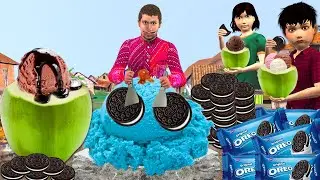 Oreo Ice Cream Coconut Ice Cream Recipe Making Comedy Video Moral Stories Hindi Kahani Funny Comedy
