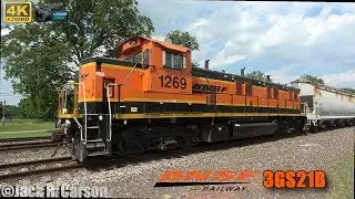 [4K] BNSF NRE 3GS21B Genset Engine Idle, Shut down, and Start