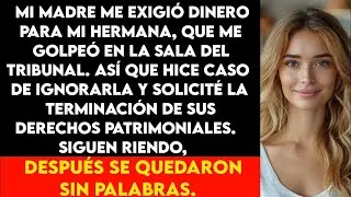 Mi madre me exigió dinero en el tribunal para ayudar a mi hermanastra que me había agredido