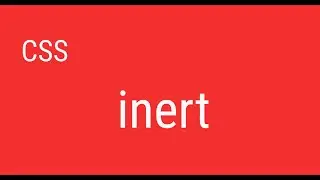 CSS - inert | JSer - Front-End Interview questions