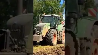 Глубокая вспашка на мокром поле с помощью трактора Fendt #usatractor #americanfarming #plowing