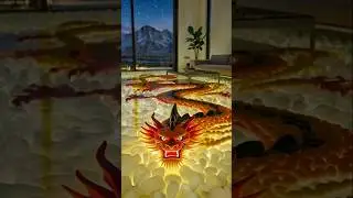 Would you step on this Dragon floor#renovation #epoxy #interiordesign