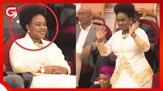 MKE wa MWIGULU ASHANGILIWA BUNGENI HADI AKAONA AIBU na KUJIINAMIA CHINI - ONA AKICHEKA KWA FURAHA!