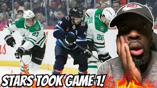 RANGERS FAN REACTS TO! Dallas Stars vs. Winnipeg Jets | Game 1 Highlights