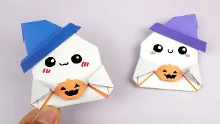 Basteln Halloween: Geister basteln 👻- Basteln mit papier | DIY Bastelideen