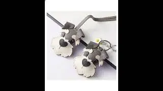 Sheep Leather Schnauzer Keychain Charm DIY Kit