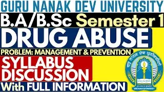 Drug Abuse Problem Management And Prevention | Drug Abuse BA Sem 1 | BA Sem 1 Drug Abuse | Vac Sem 1