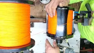 Maxed Out 200lb Hollow core braid spooled out on Everol Reel 20/0 biggest reel added to library asmr