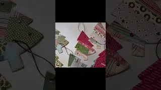 Простые рождественские подарочные бирки из обрезков! #рождественскиеподелки #подарочныебирки #впо...