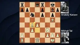 Mikhail Tal  vs  Anatoly Karpov. Bruselas, 1987.