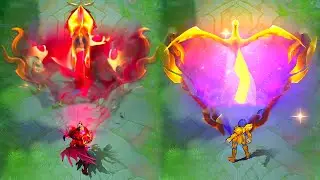 Valir Leo Ikki Saint Seiya Collab Skin VS Infernal Blaze Legendary Skin MLBB Comparison