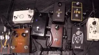 Box of Lovepedals - COT50, JTM, Champ, Burst Boost, Woodrow, Tchula, Blues Face, Flaming Bitch
