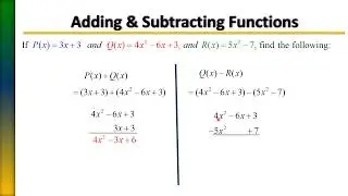 Operations on Polynomial Functions