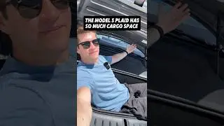 The Tesla Model S Plaid has SO MUCH Cargo Space 😳😂