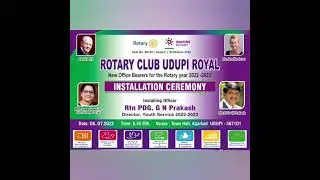 ROTARY CLUB UDUPI ROYAL RID 3182 ZONE IV CLUB CHARTER NO 89134