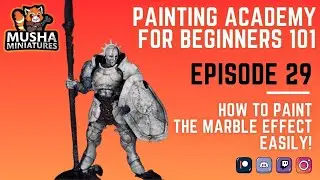Paint Marble Effect with Brush: Beginner's Guide | Musha's Painting Academy #29