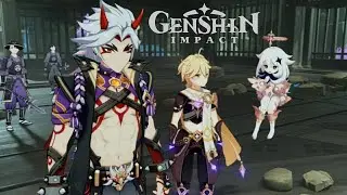Genshin Impact - Arataki Itto Story Quest (Rise Up, Golden Soul) All Cinematic Cutscene HQ