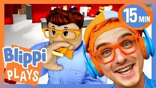 At the pizza resturant 🍕 | Blippi Plays |  Moonbug Kids - Games & Playtime