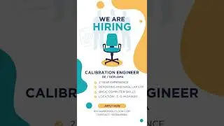 CALIBRATION ENGINEER #hiring #calibration #calibrations #calibrationjob #engineeringjobs