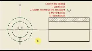 Autodesk Inventor Drawing: Section line editing - Tutorial for Beginner
