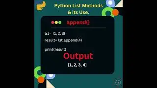 Exploring Python List Methods 'append()' 