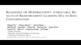 Reasoning or Memorization? Unreliable Results of Reinforcement Learning Due to Data Contamination