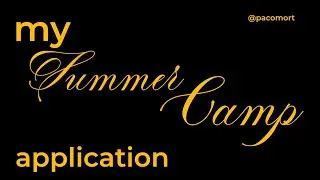 My summer camp application