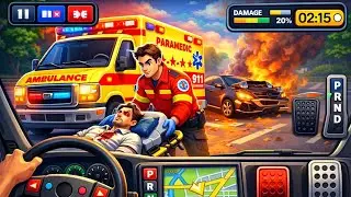 Let's rescue the victim! 🚑 👨🏻&zwj;⚕️ - Ambulance Car Simulator Gameplay ( EMERGENCY🚨)
